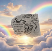 Personalized Pet Memorial Stone 🐾🌈