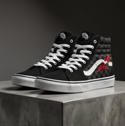 Floral Check High-Top Sneakers – Classic Vans with a Bold Twist 🌹👟