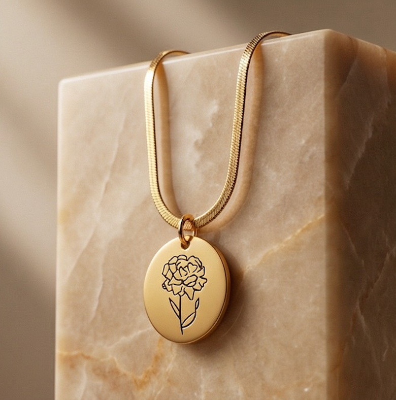 Birthday Flower Necklace