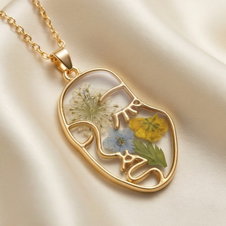 Floral Muse Silhouette Necklace