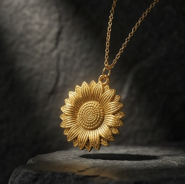 Sunflower Locket Necklace 🌻