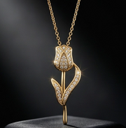 Pavé Tulip Necklace 🌷