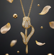 Pavé Tulip Necklace 🌷