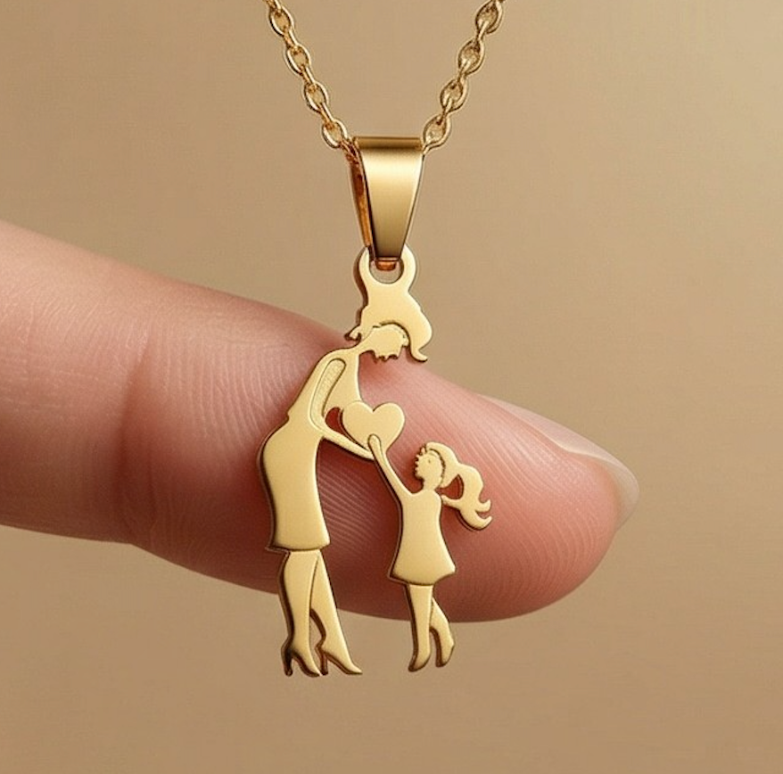 Mother & Daughter Heart Necklace