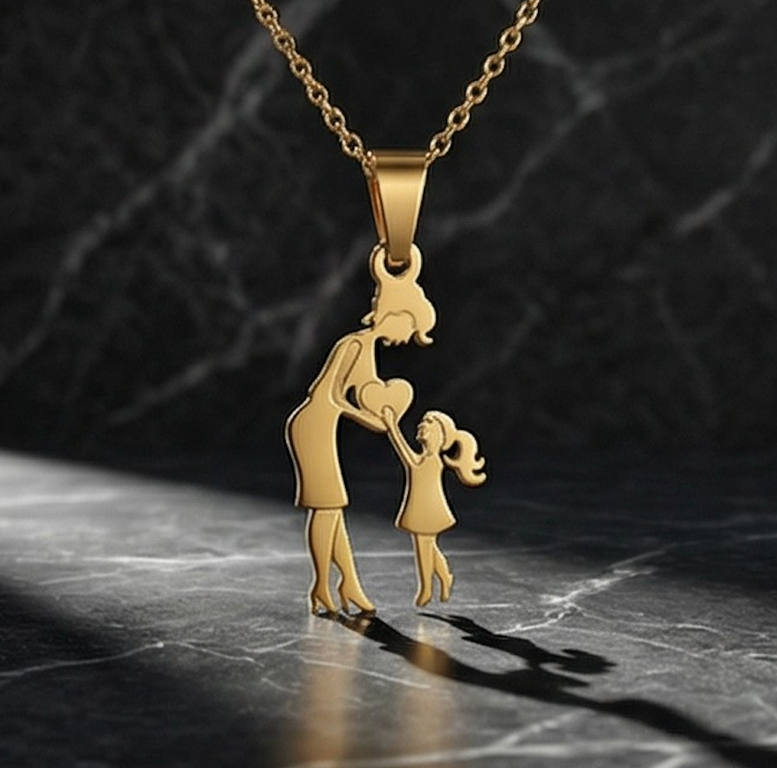Mother & Daughter Heart Necklace