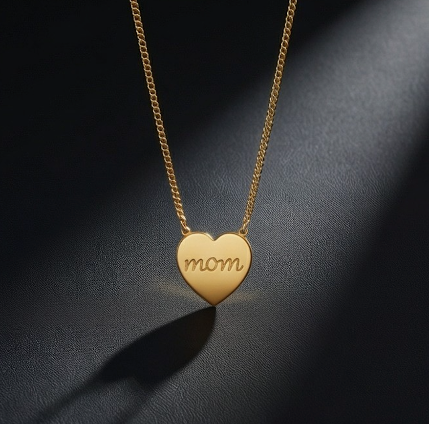“Mom” Heart Necklace