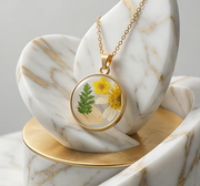Personalized Dried Flower Resin Necklace