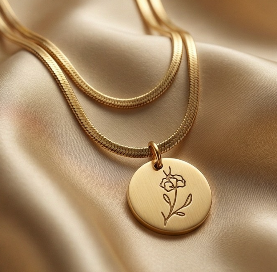 Birthday Flower Necklace