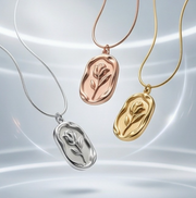 Embossed Rose Necklace