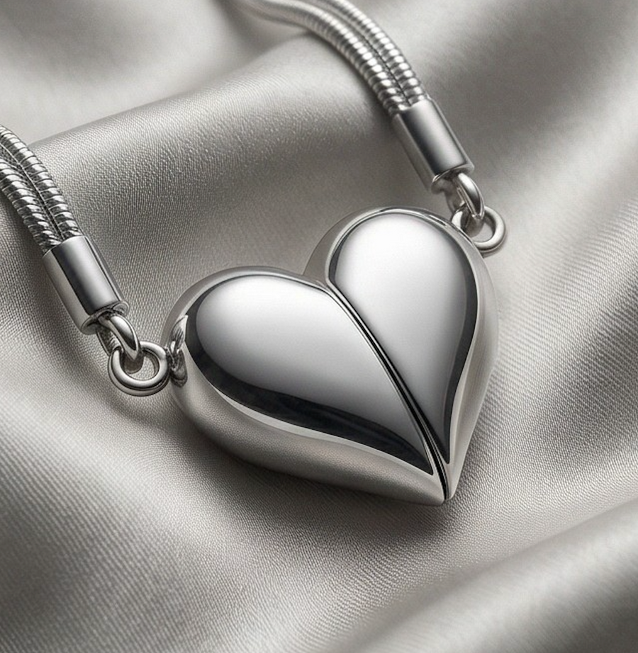 Magnetic Break-Apart Heart Necklace