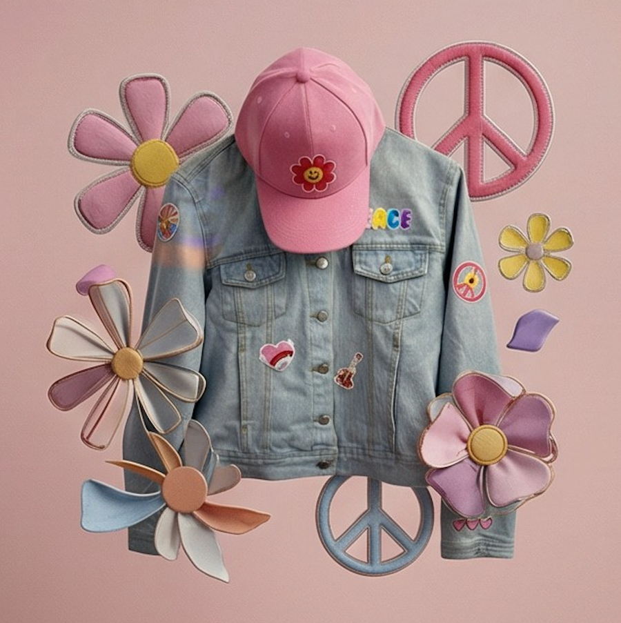 Cute Patch Denim Jacket