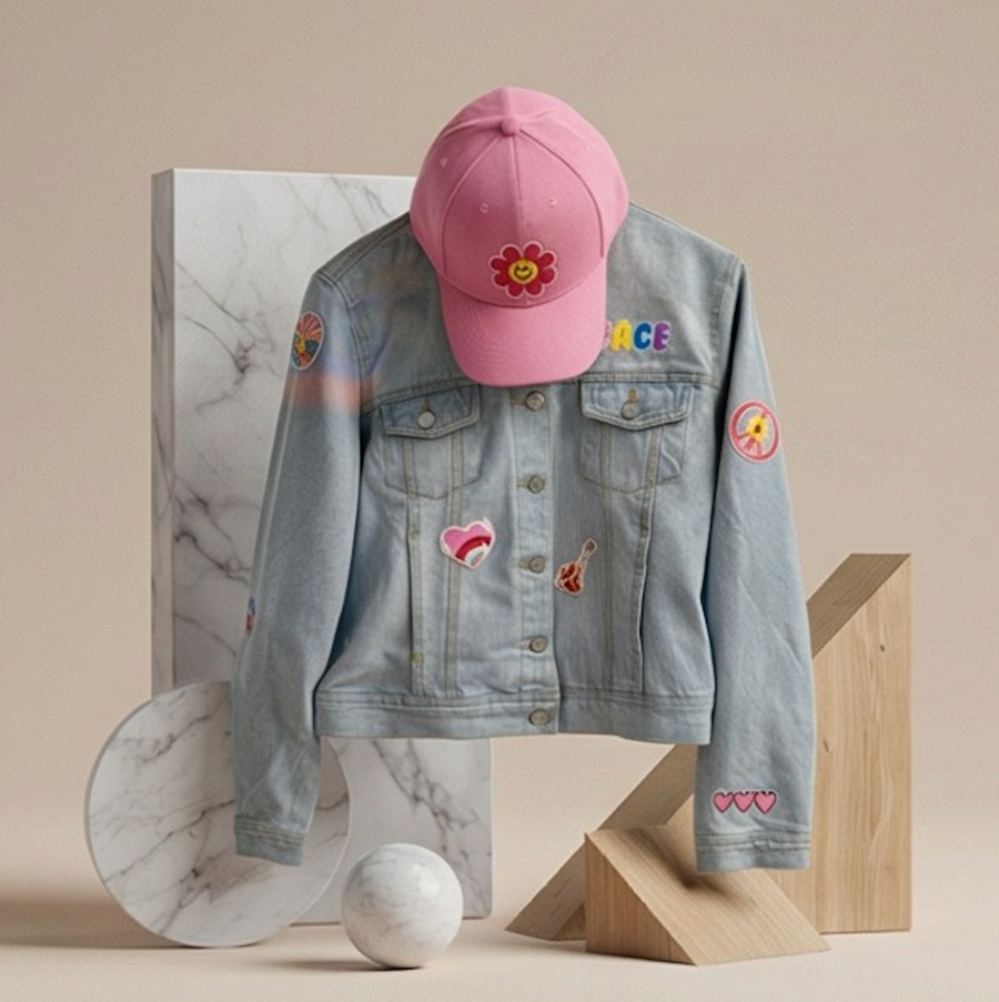 Cute Patch Denim Jacket