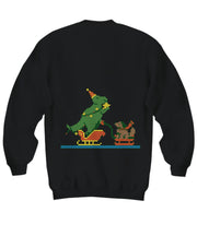 Ugly sweater dinosaur christmas sweatshirt