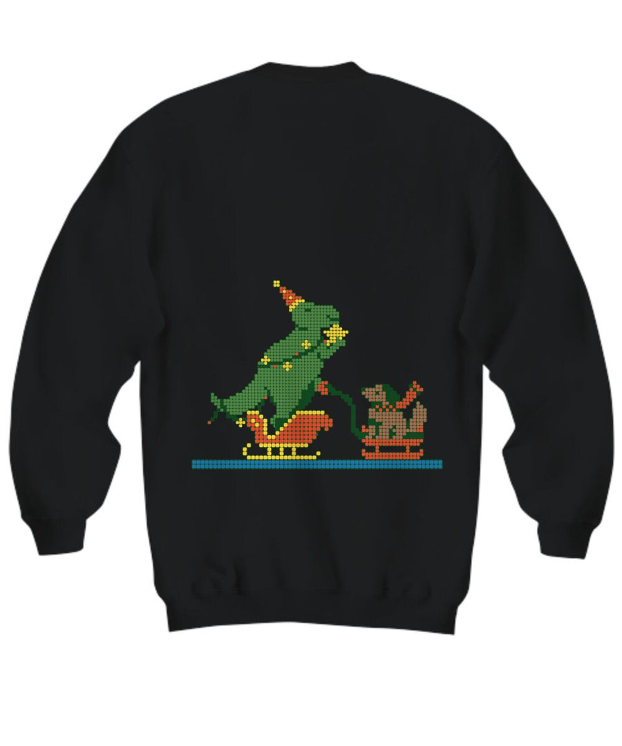 Ugly sweater dinosaur christmas sweatshirt