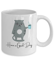 Good day mug with cat