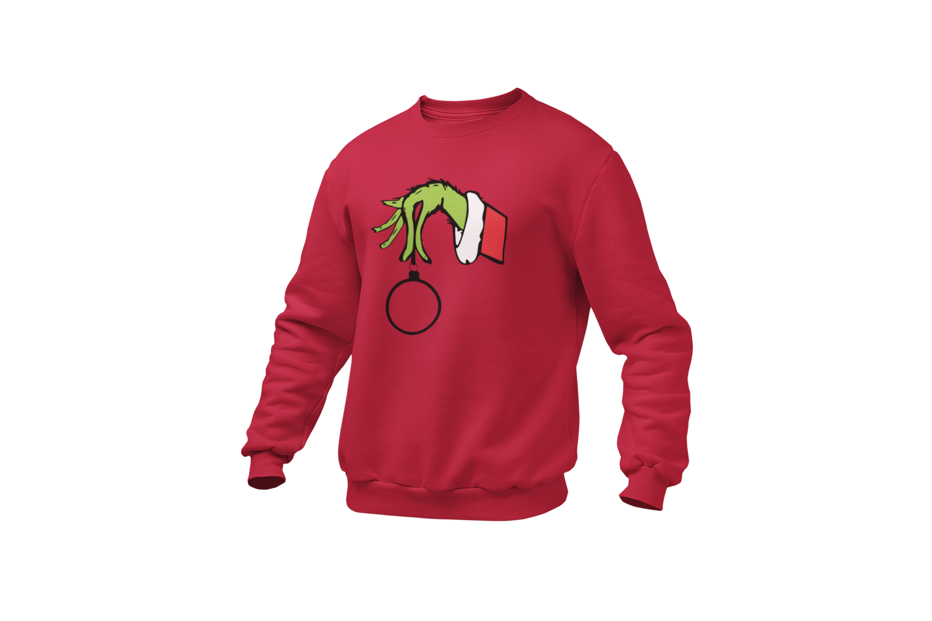 Grinch Hand Christmas Ornament Sweatshirt