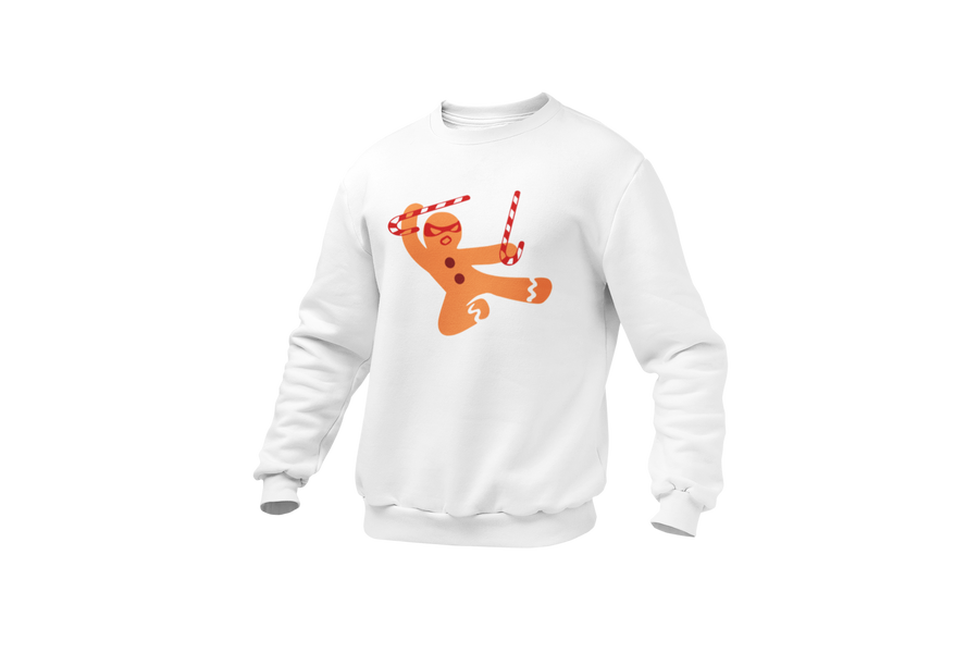 Ninja Gingerbread Man Christmas Sweatshirt