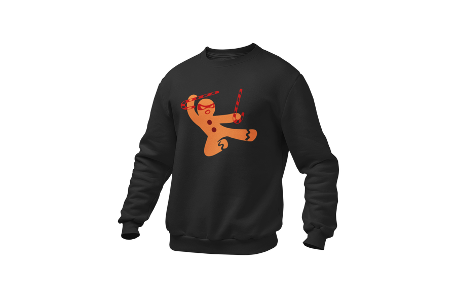 Ninja Gingerbread Man Christmas Sweatshirt